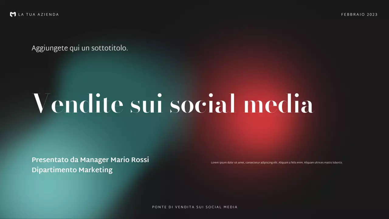 presentazione di vendita nera moderna