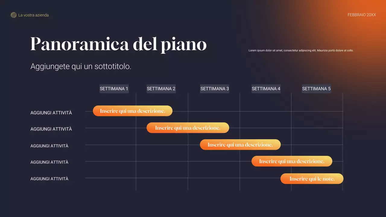 documento di piano di progetto grigio moderno