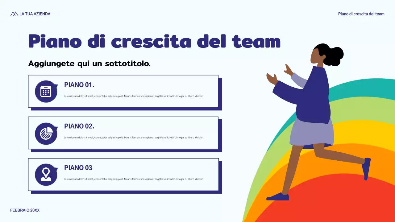 presentazione di vendita blu moderna