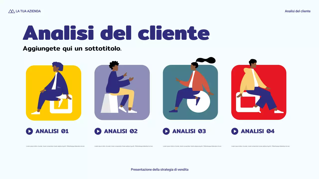 presentazione di vendita blu moderna