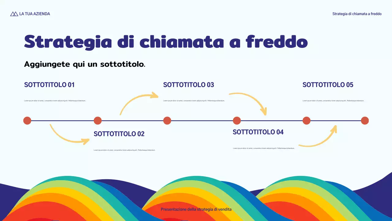 presentazione di vendita blu moderna