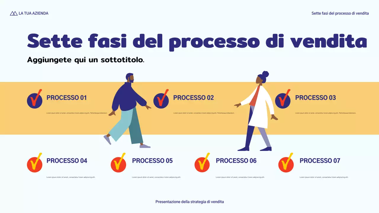 presentazione di vendita blu moderna