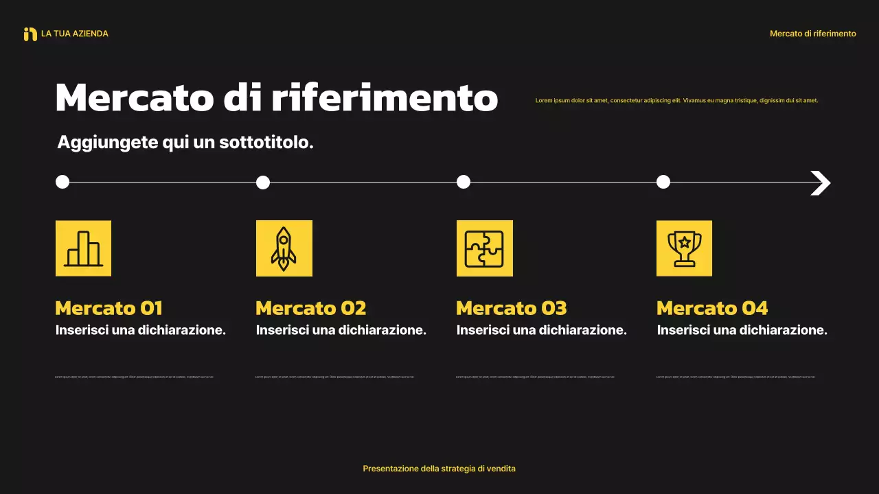 presentazione di vendita gialla e moderna