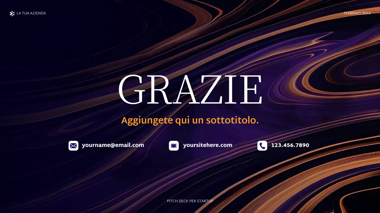 pitch astratto viola per startup