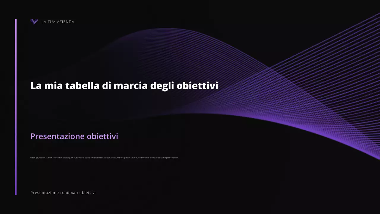 presentazione degli obiettivi moderni viola
