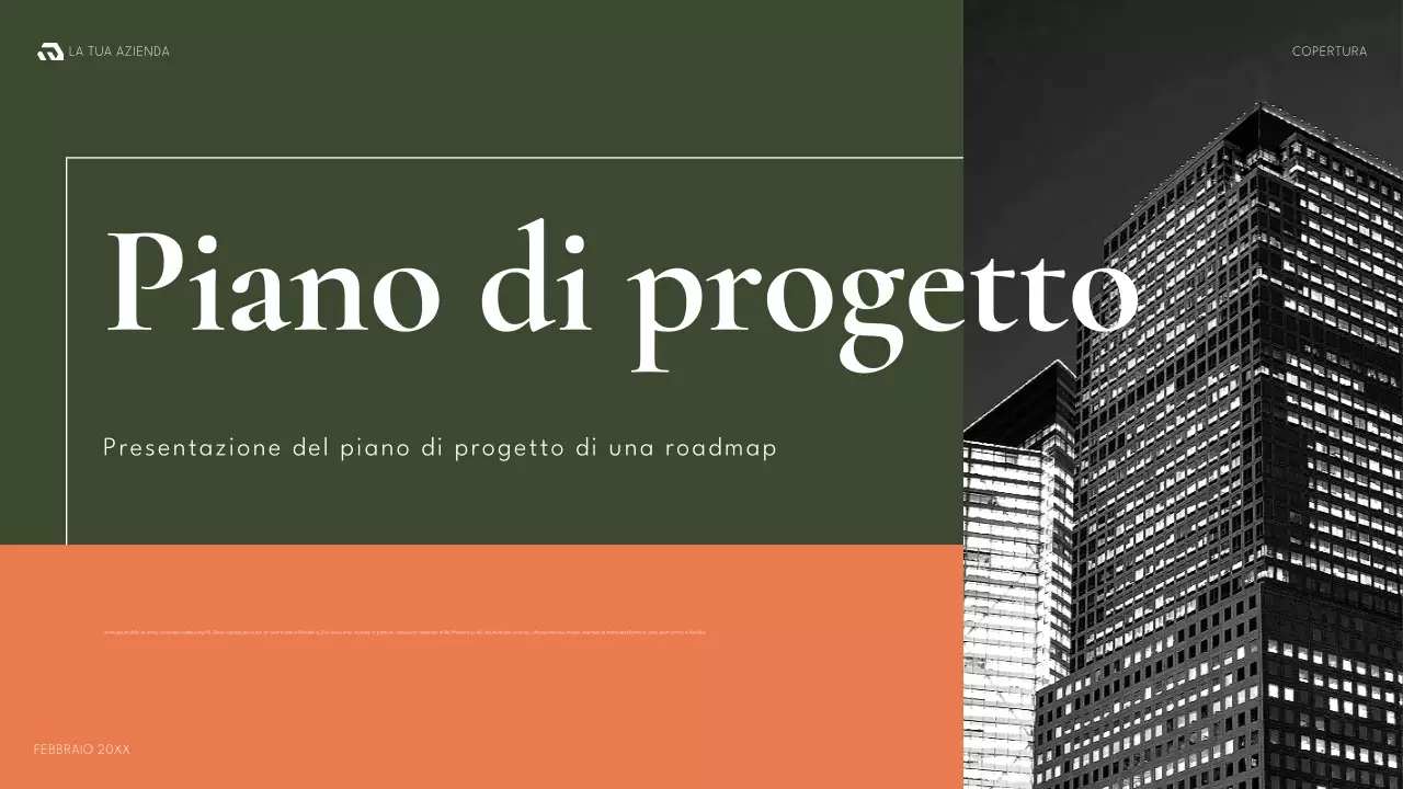 documento di piano del progetto verde moderno
