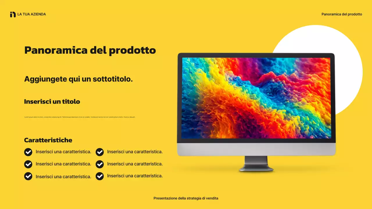 presentazione di vendita gialla e moderna