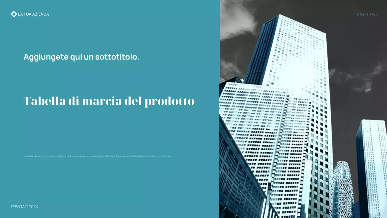 presentazione del piano aziendale moderno in verde acqua