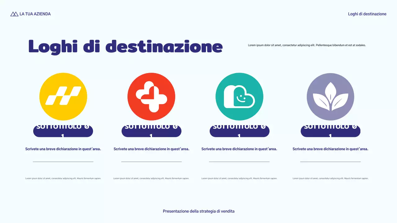 presentazione di vendita blu moderna