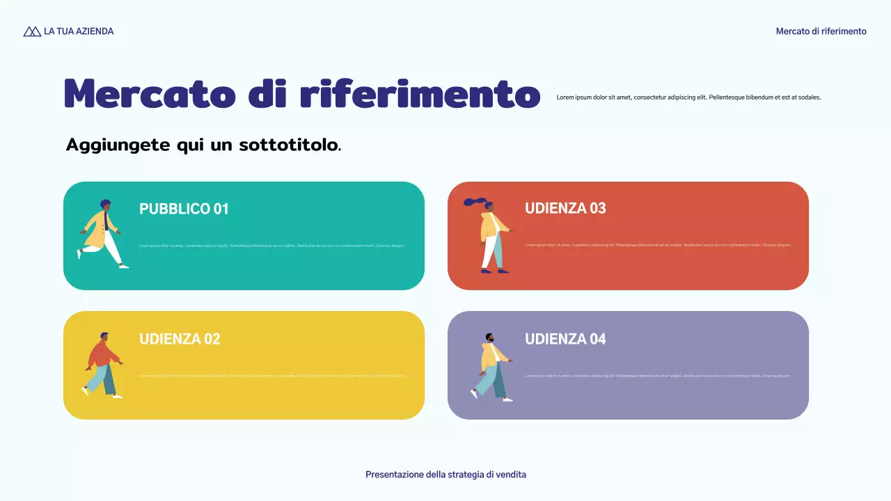 presentazione di vendita blu moderna