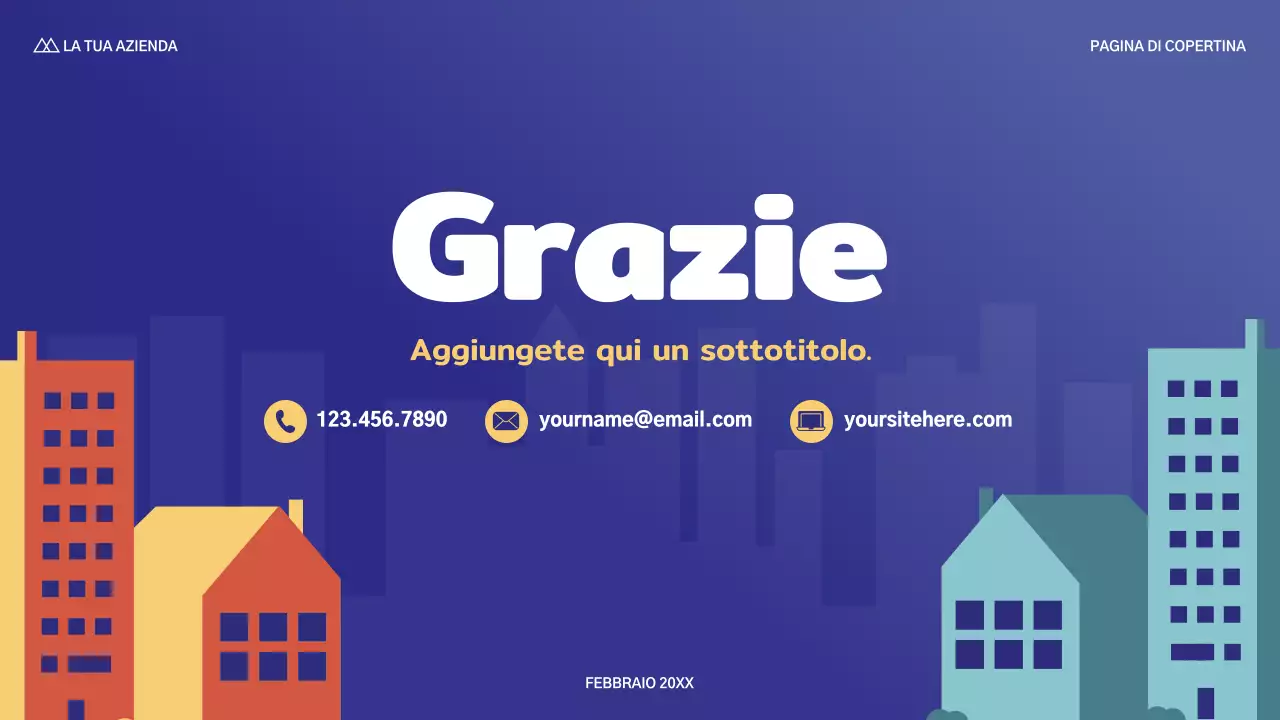 presentazione di vendita blu moderna