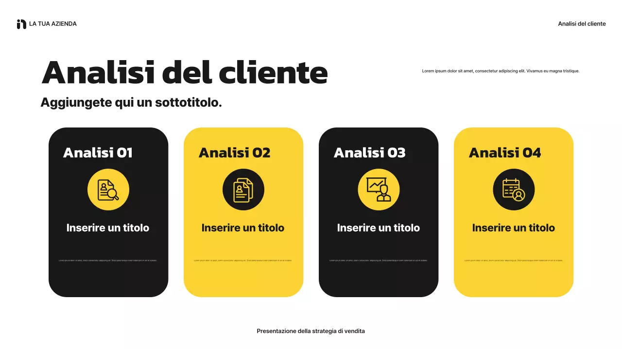 presentazione di vendita gialla e moderna