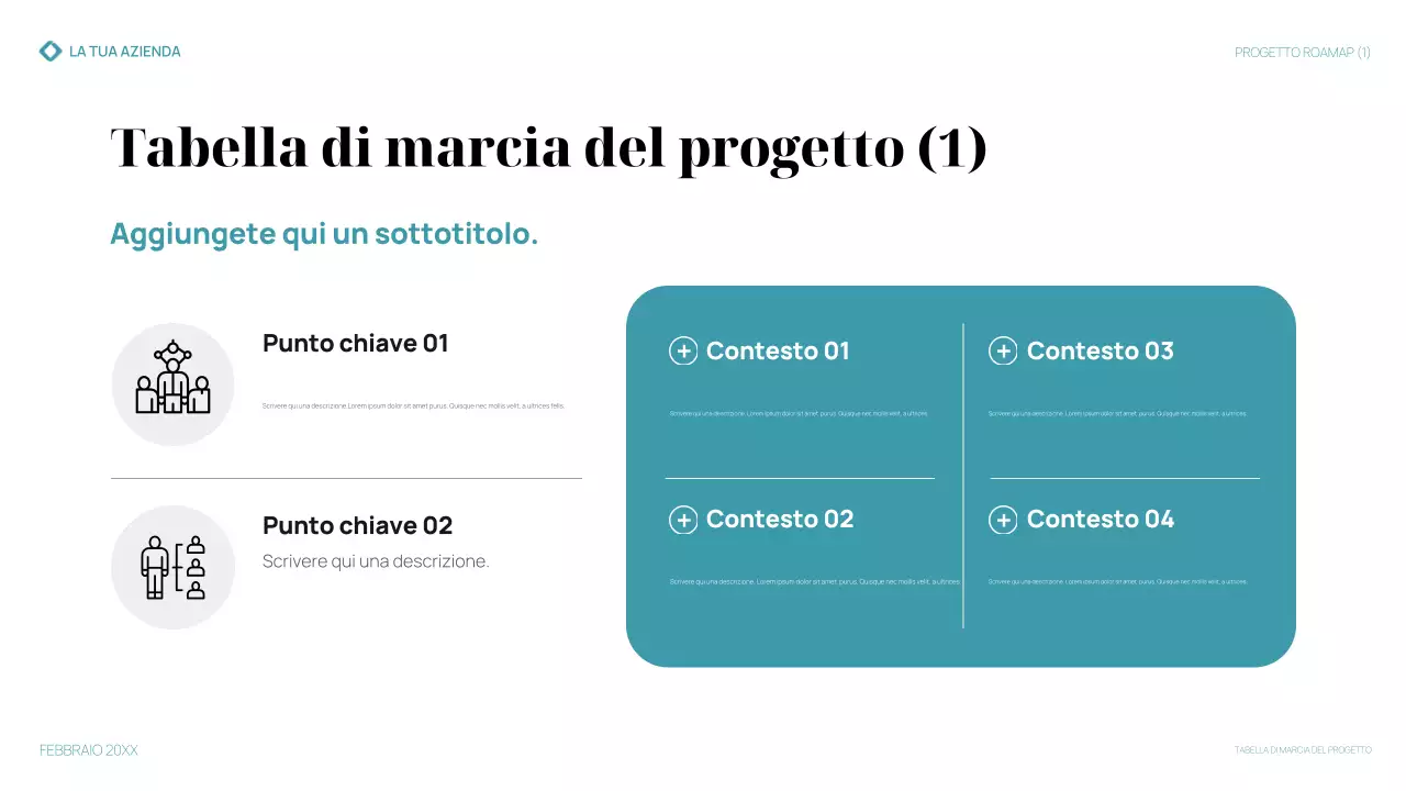 presentazione del piano aziendale moderno in verde acqua