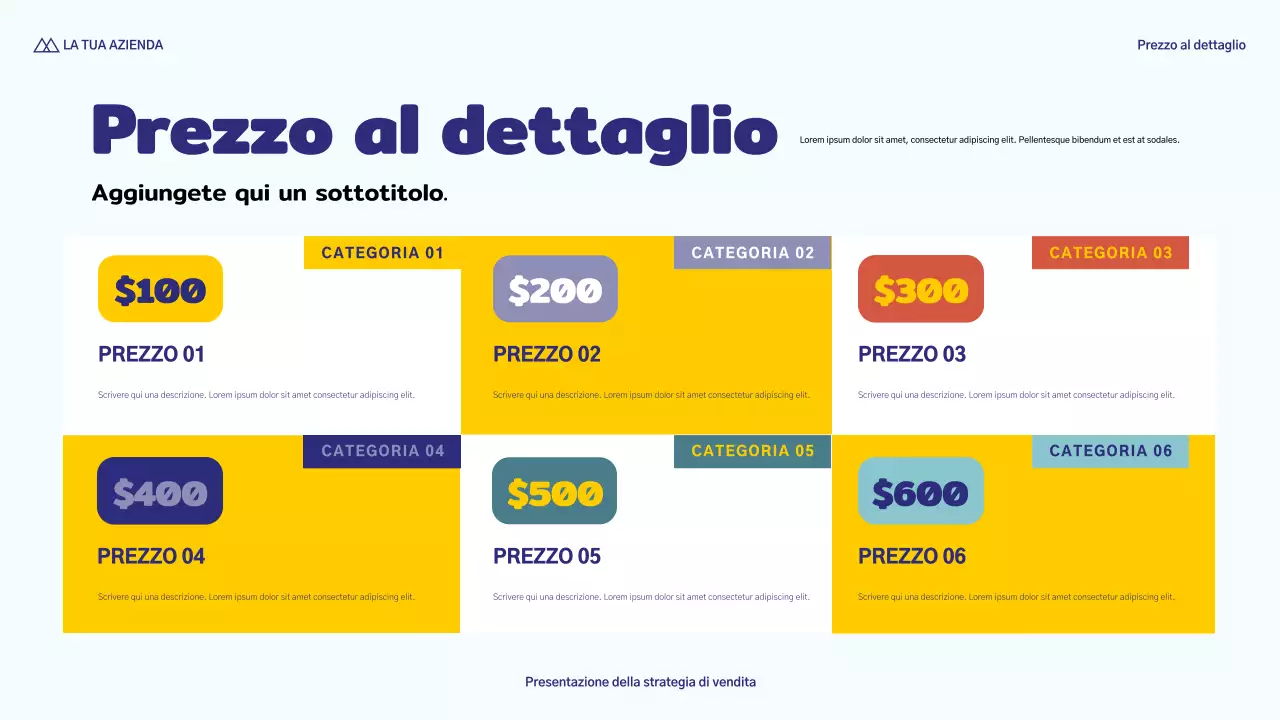 presentazione di vendita blu moderna