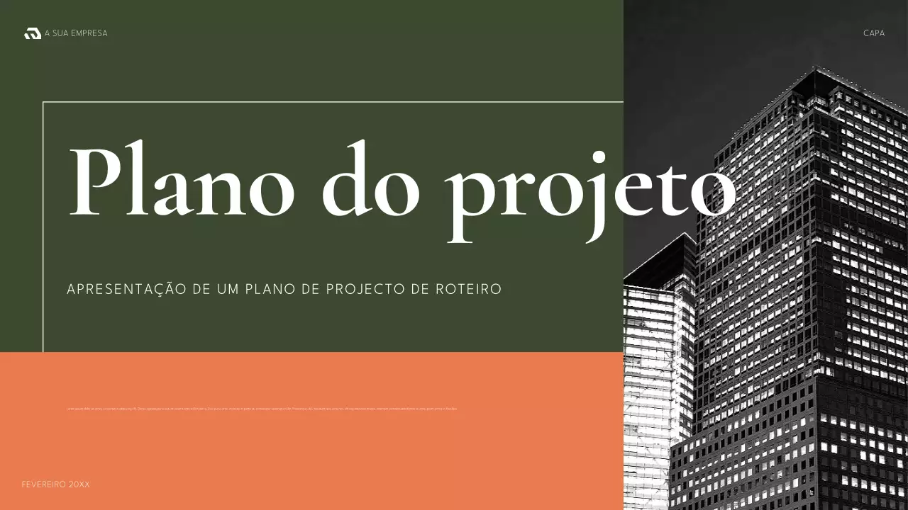 documento de plano de projeto moderno e ecológico