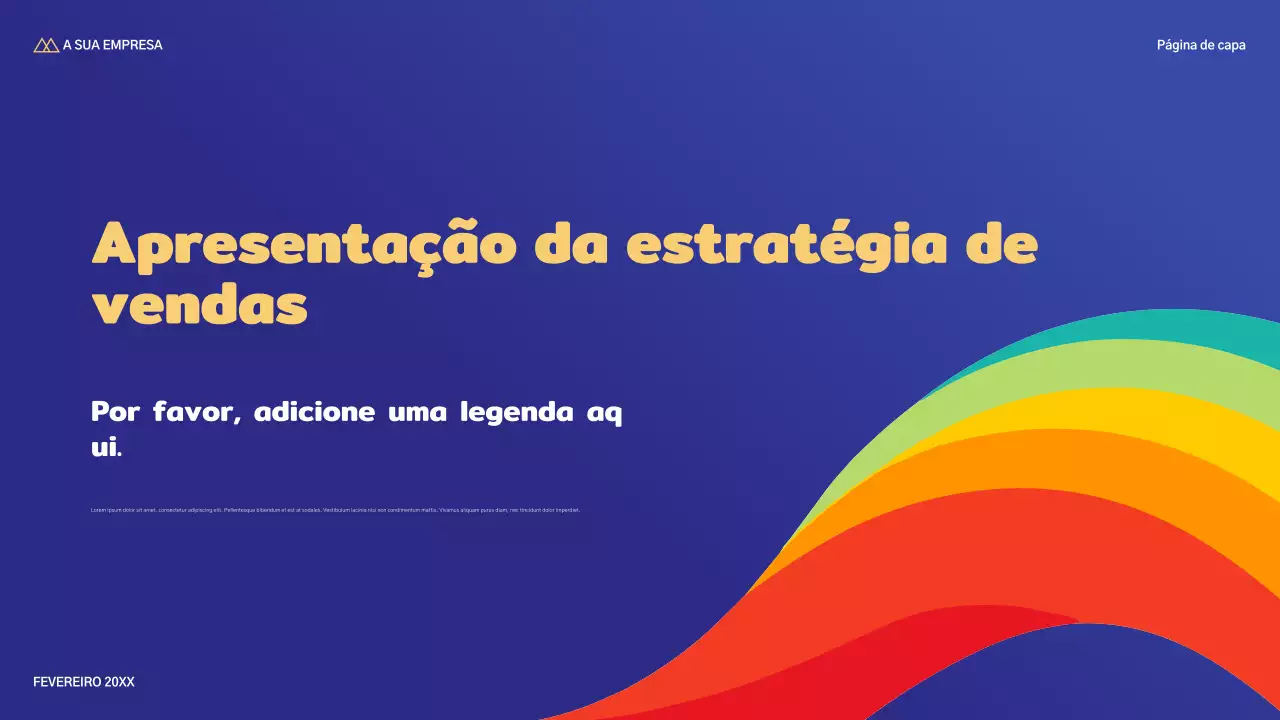 apresentação de vendas moderna azul