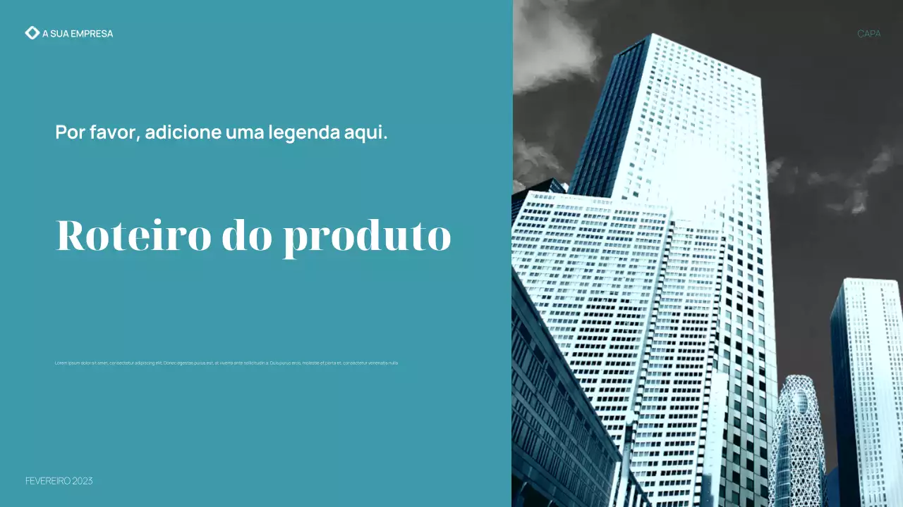 apresentação de plano de negócios moderno em azul-petróleo