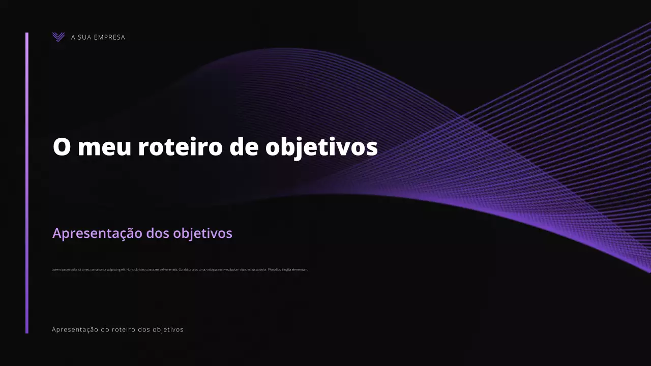 apresentação de objectivos modernos púrpura