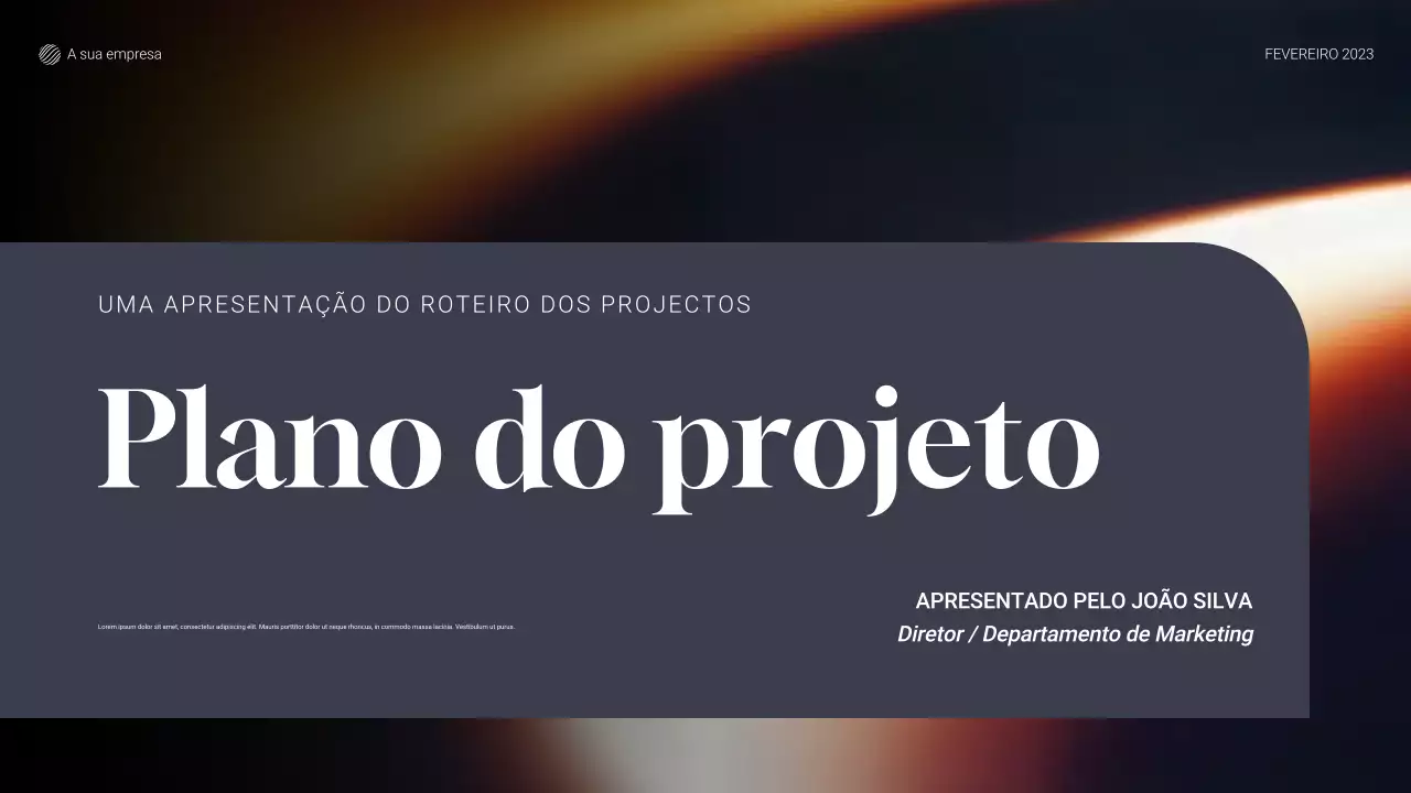 documento cinzento de plano de projeto moderno