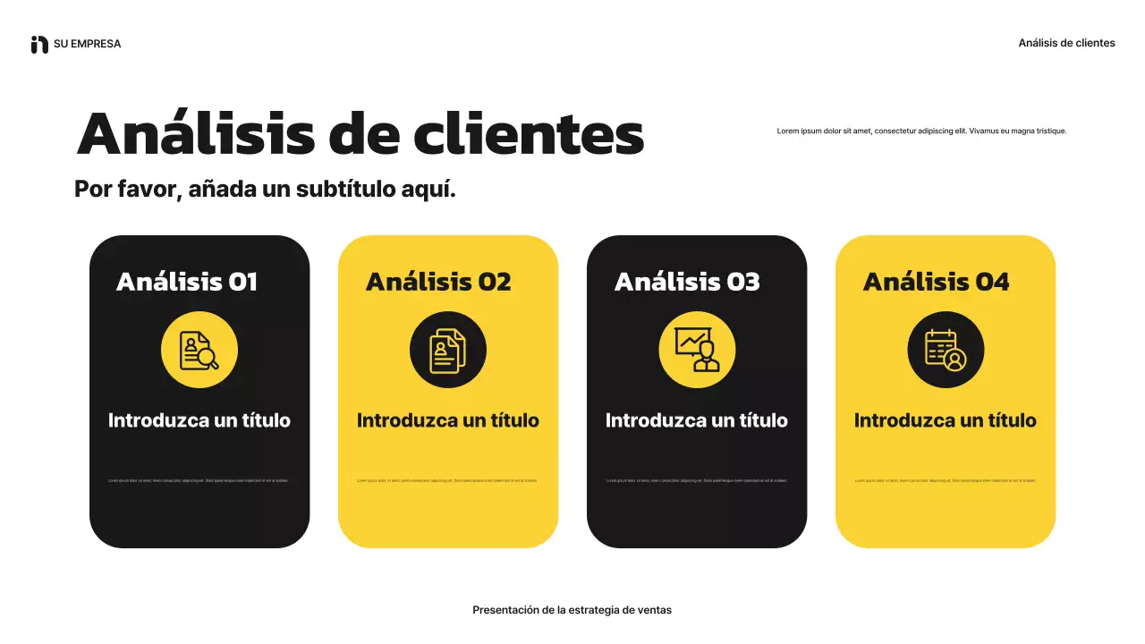 amarillo moderno presentación de ventas