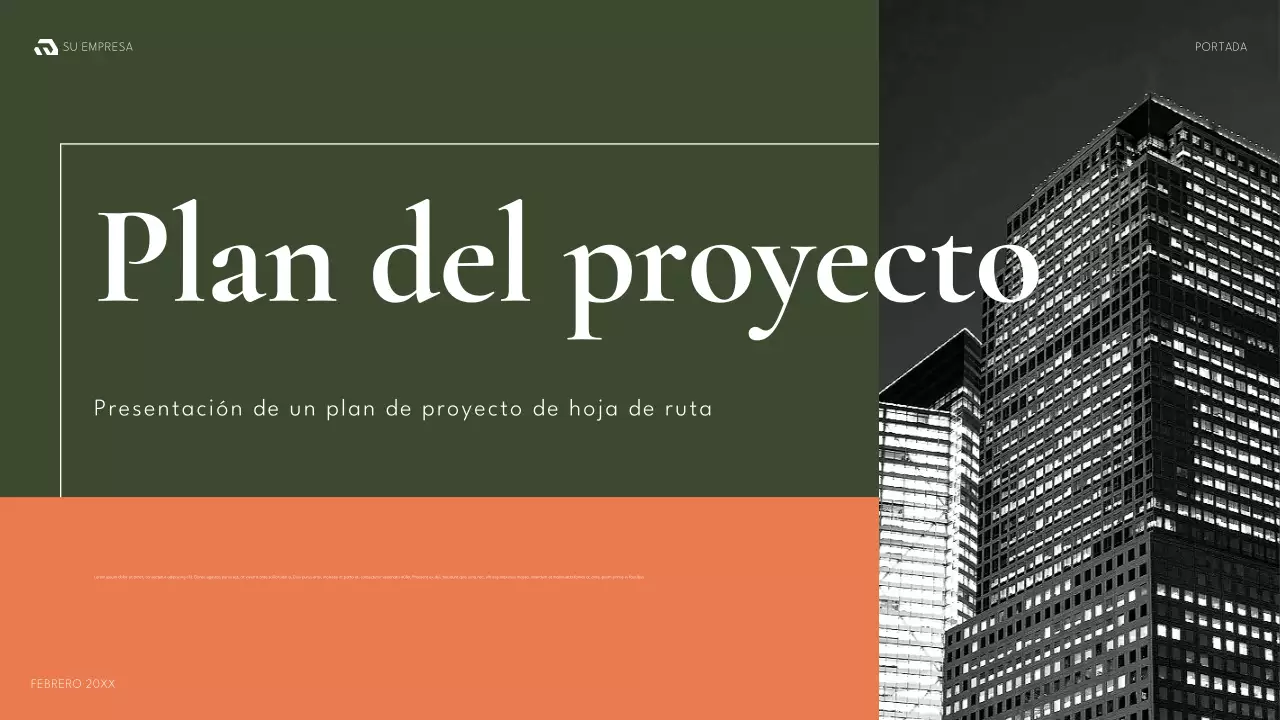 documento del plan del proyecto green modern