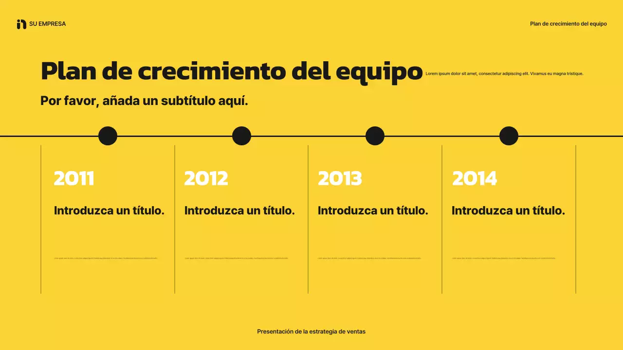 amarillo moderno presentación de ventas