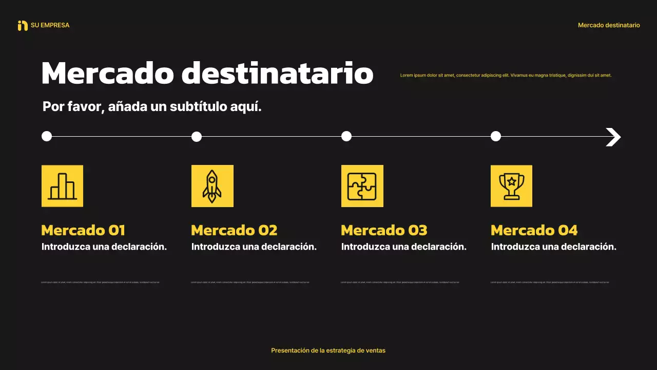 amarillo moderno presentación de ventas