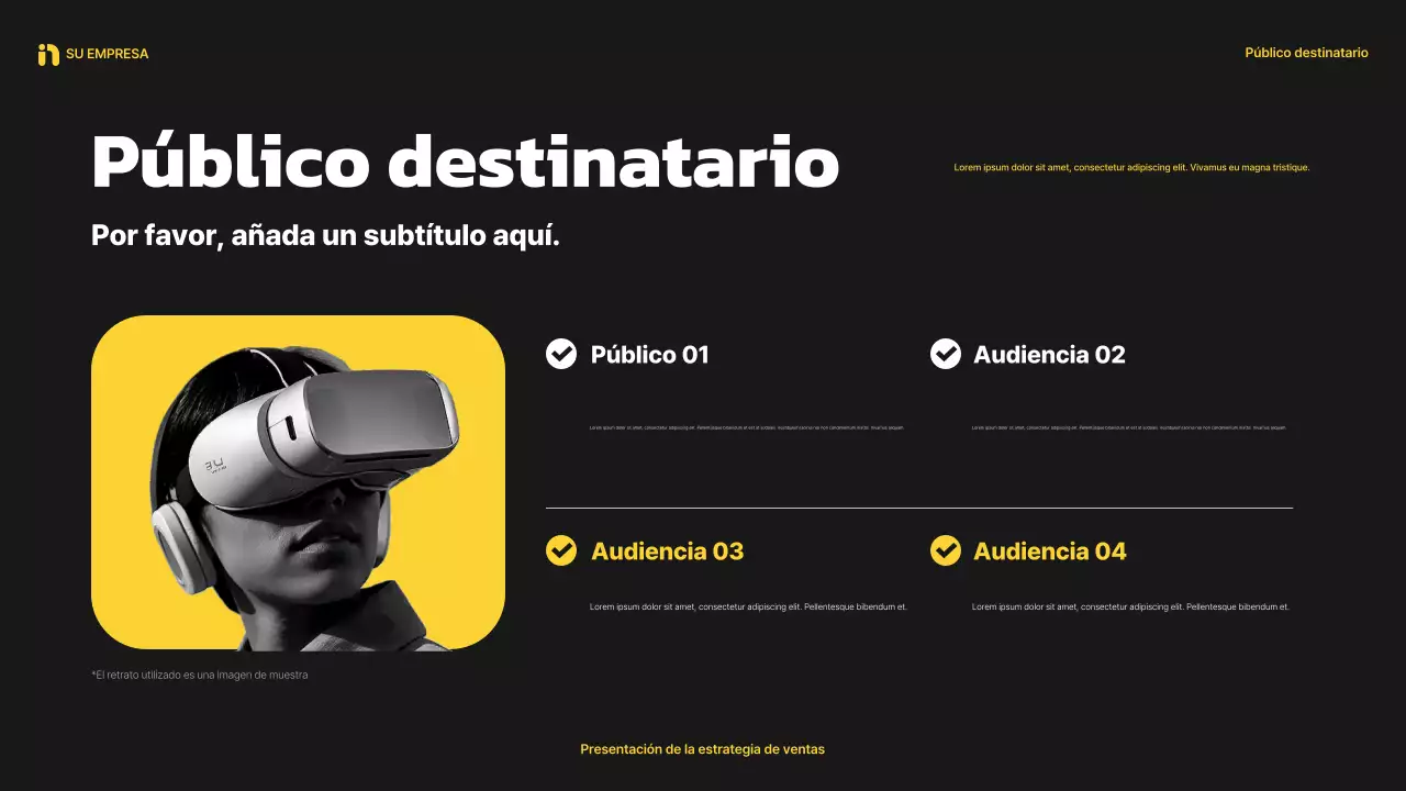 amarillo moderno presentación de ventas