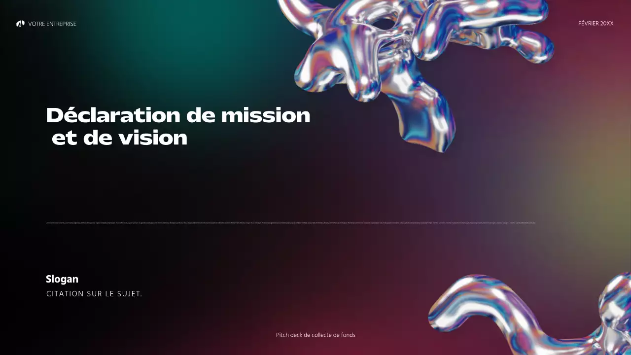 hologramme arc-en-ciel abstrait startup pitch