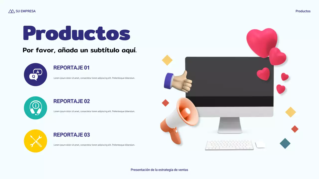 presentación de ventas blue modern