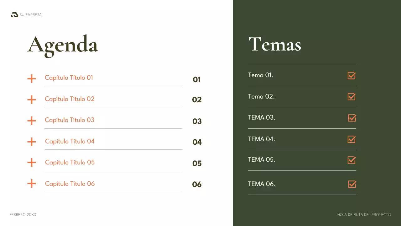 documento del plan del proyecto green modern