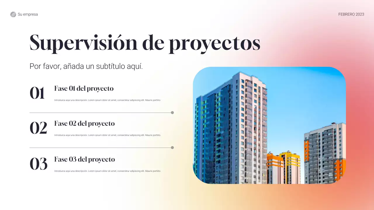 documento de plan de proyecto moderno y gris