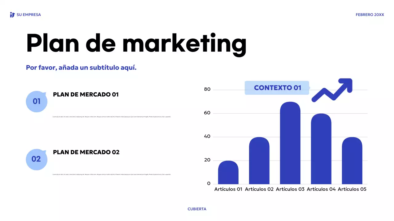 argumento de venta moderno azul