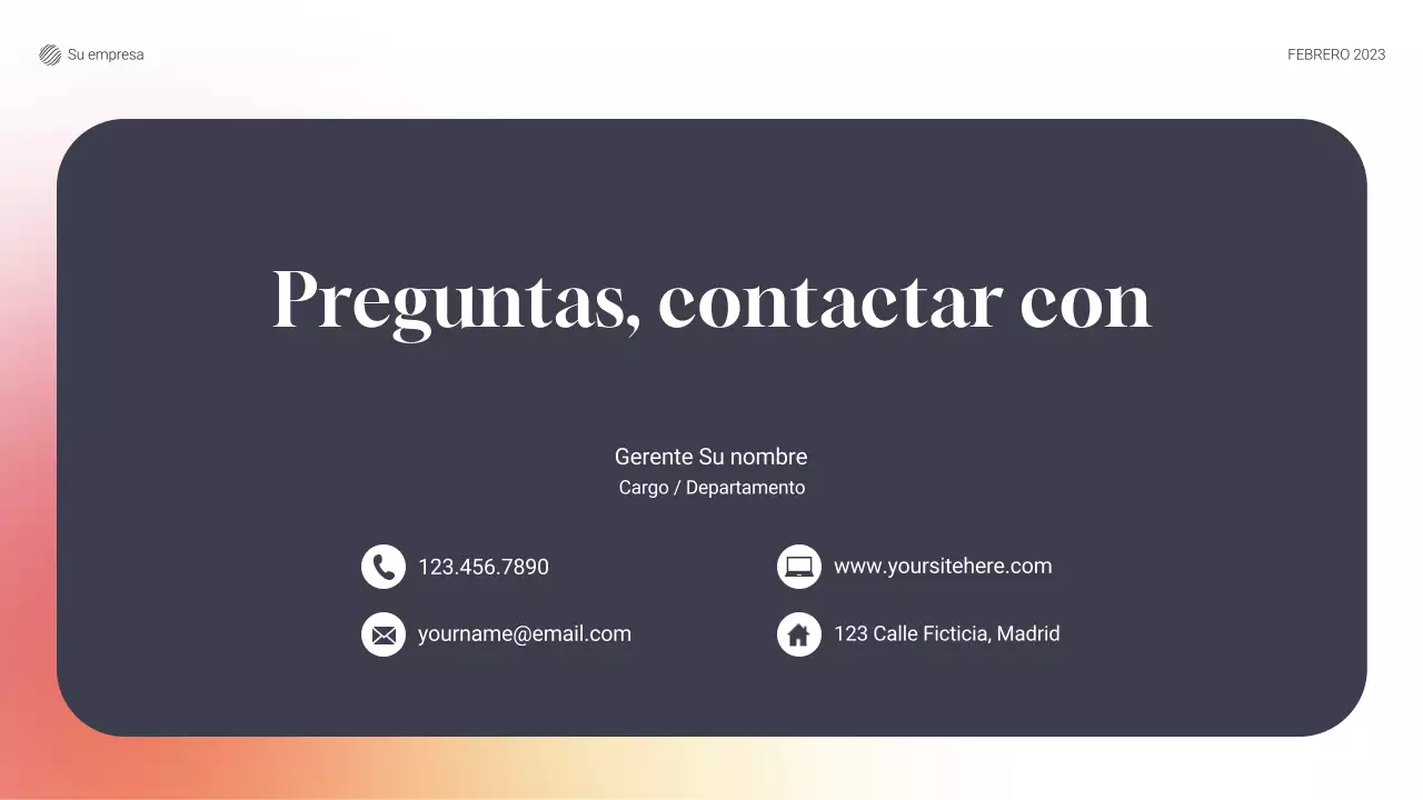 documento de plan de proyecto moderno y gris