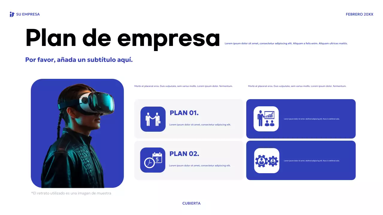 argumento de venta moderno azul