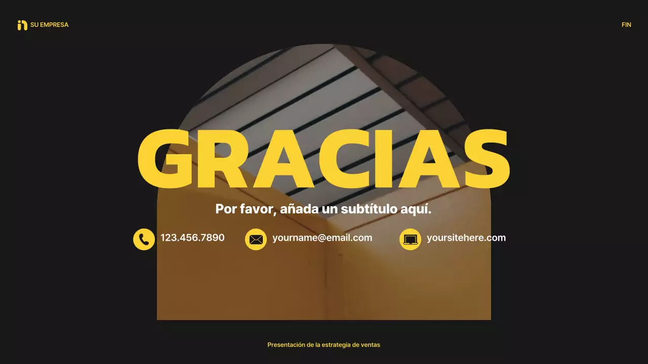 amarillo moderno presentación de ventas