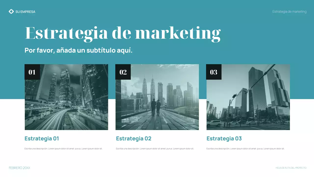 teal modern business plan presentation