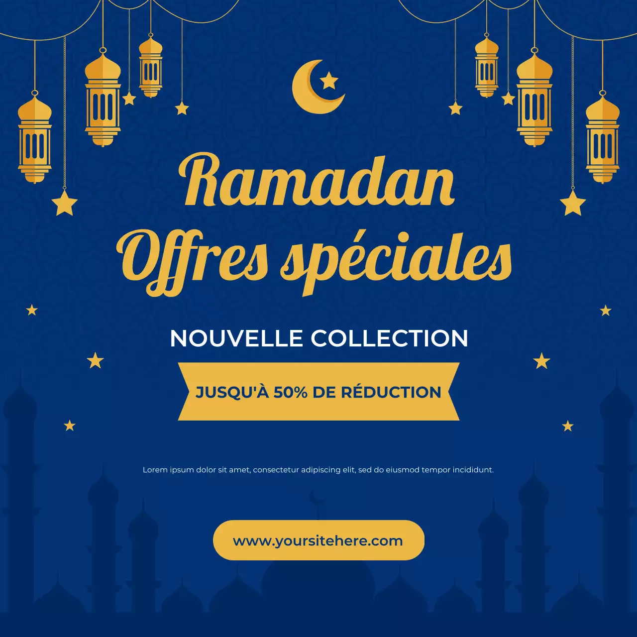 Vente de promotion du Ramadan sur les médias sociaux