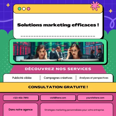 promotion marketing moderne et colorée