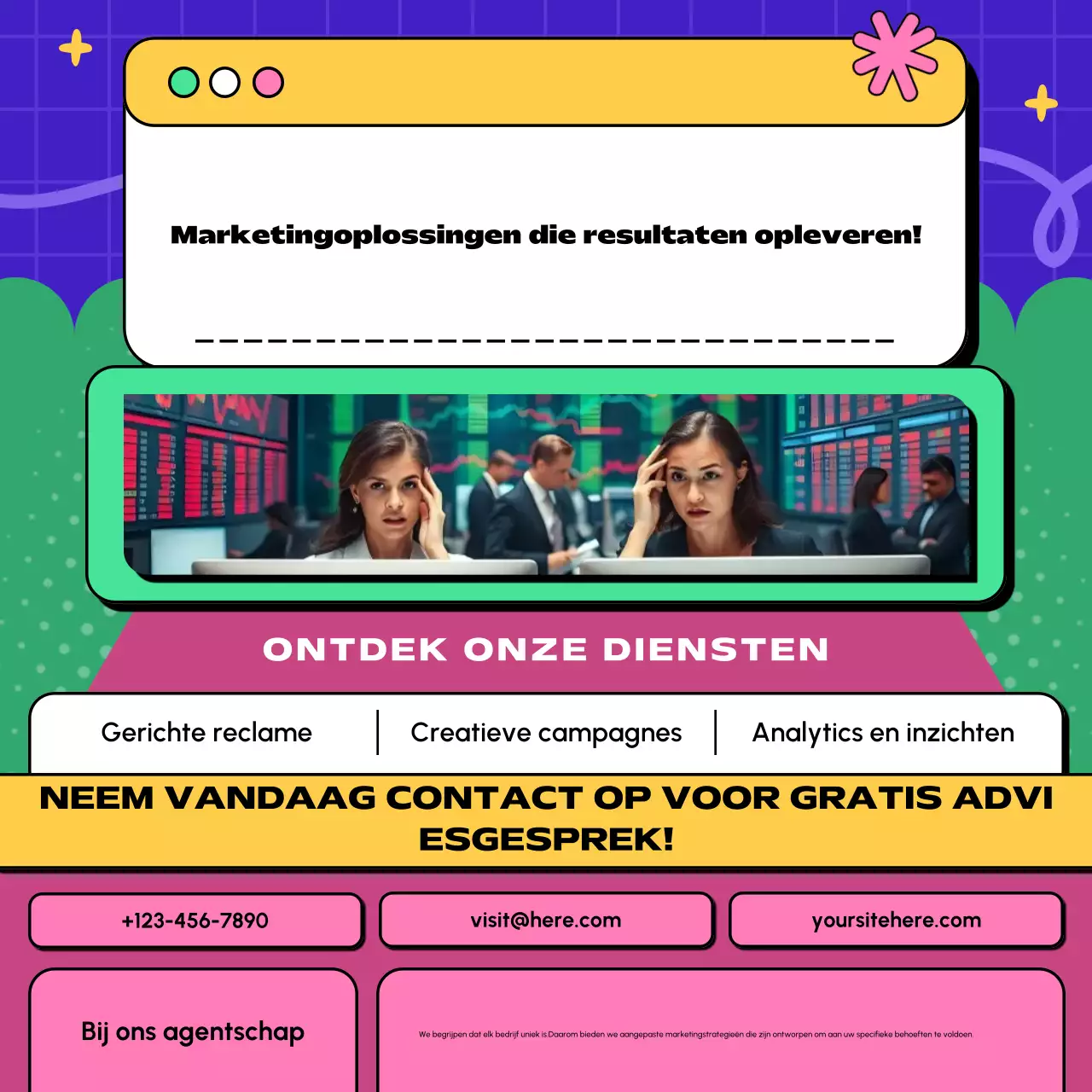 kleurrijke moderne marketing promotie