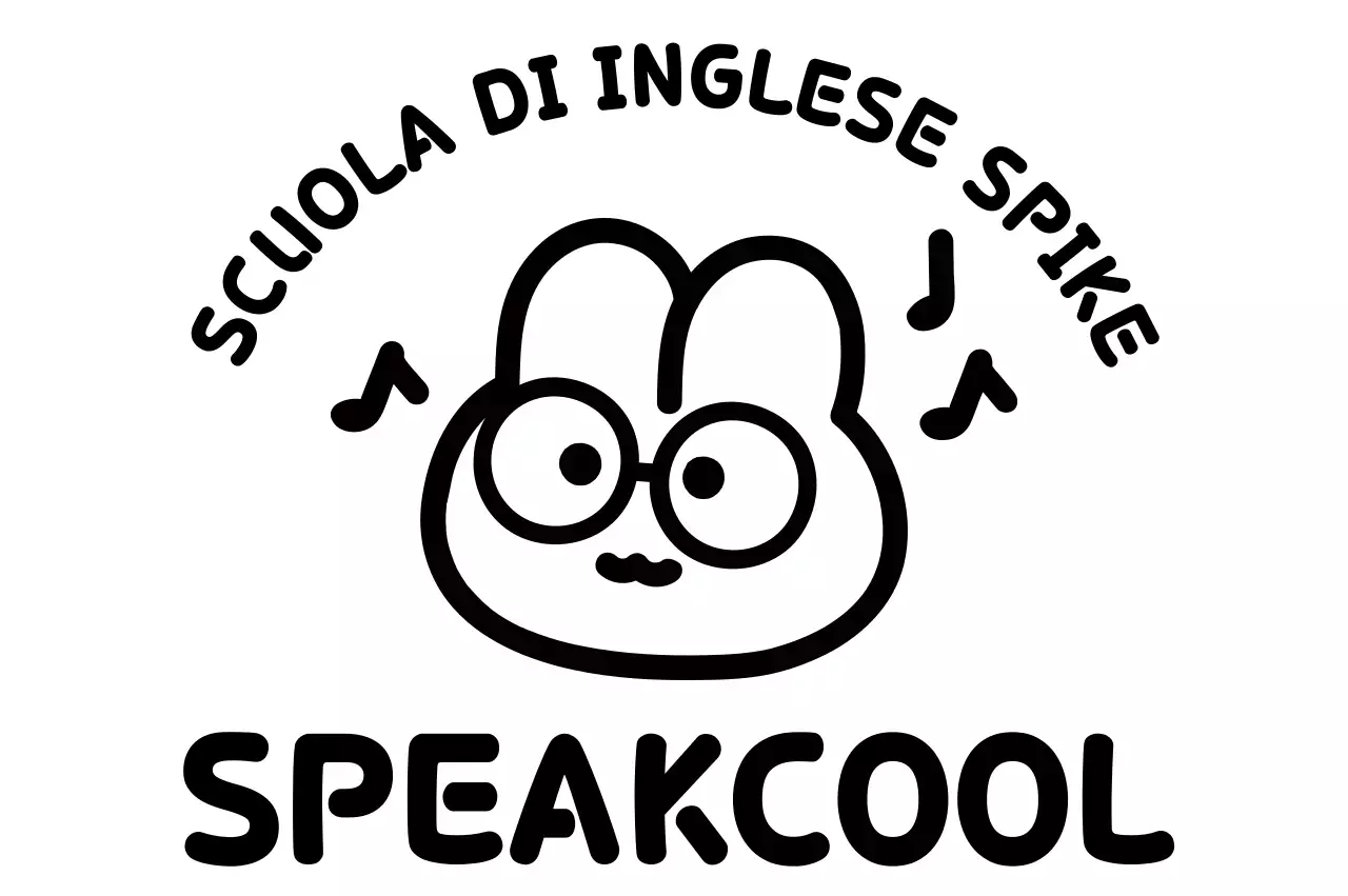 Logo educativo con un simpatico coniglietto disegnato a mano