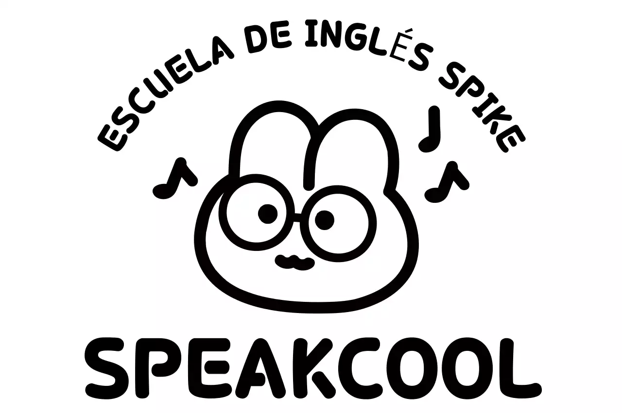 Logotipo educativo de un simpático conejito dibujado a mano