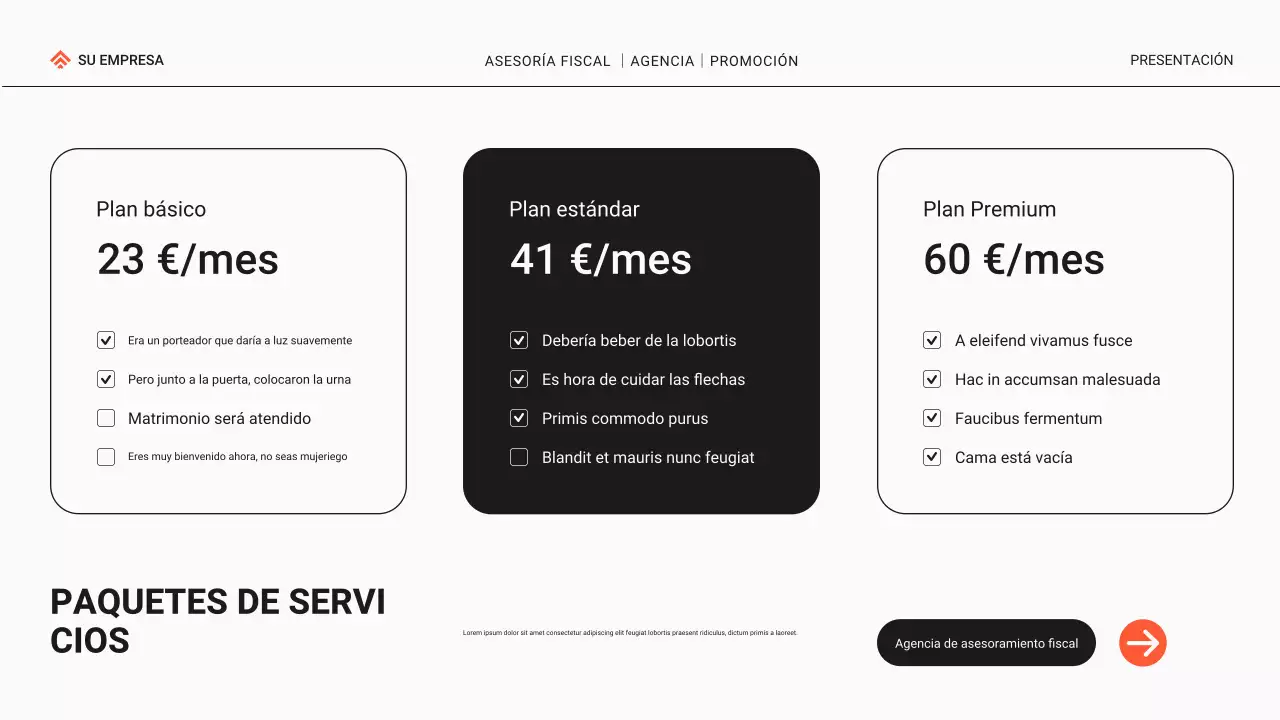 Black and Orange Modern Tax Consulting Agency Promoción