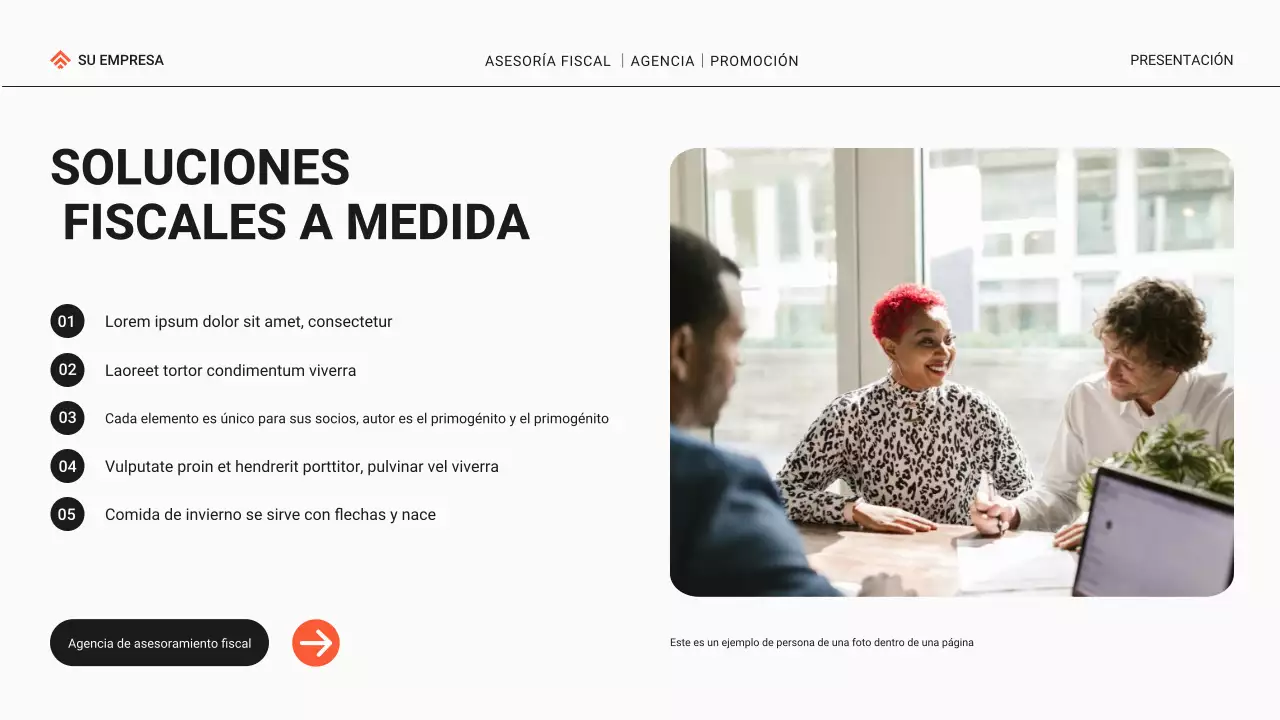 Black and Orange Modern Tax Consulting Agency Promoción