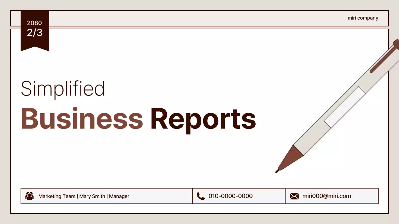 Mô tả báo cáo sạch màu be