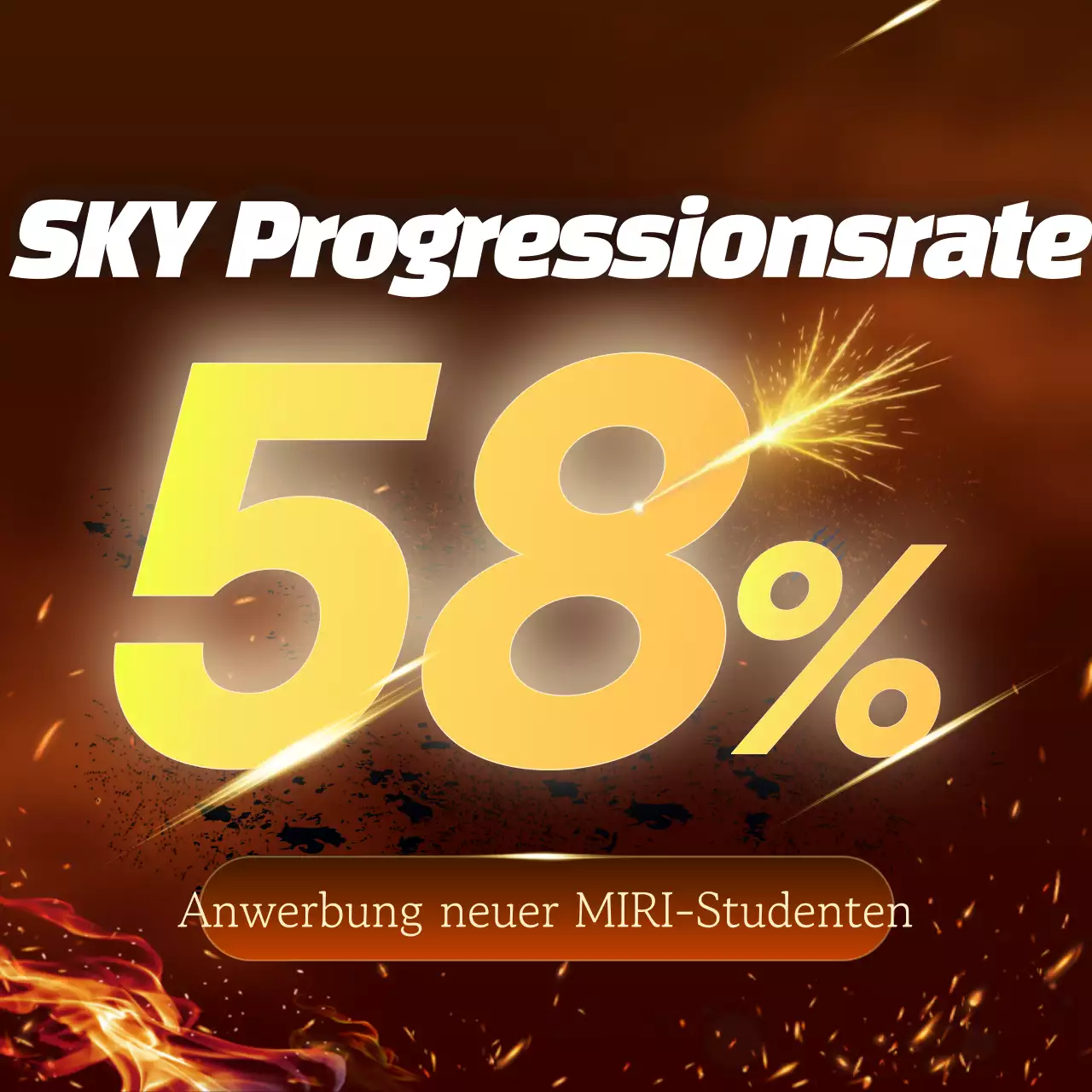 Orange hervorgehoben Rekrutierung von Trainees