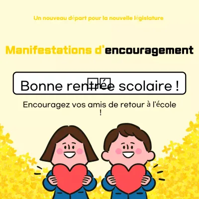 Événement jaune de rentrée scolaire