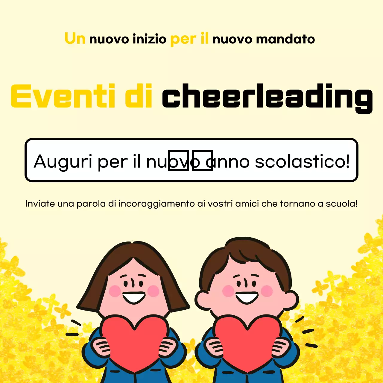 Evento giallo di ritorno a scuola