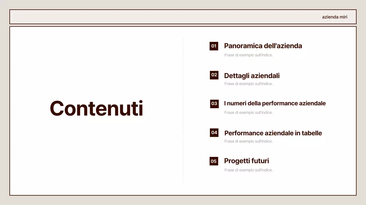 Descrizione del rapporto beige clean