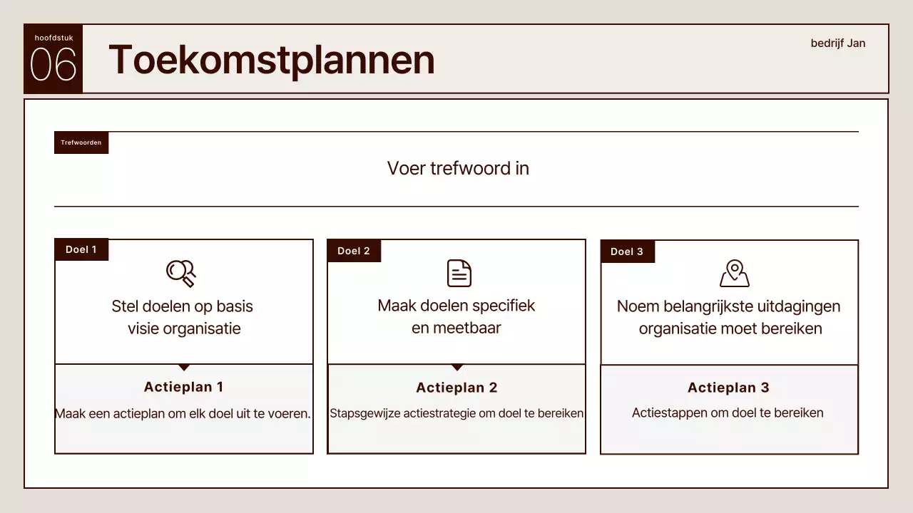 Beige schoon rapport beschrijving
